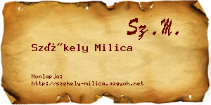 Székely Milica névjegykártya
